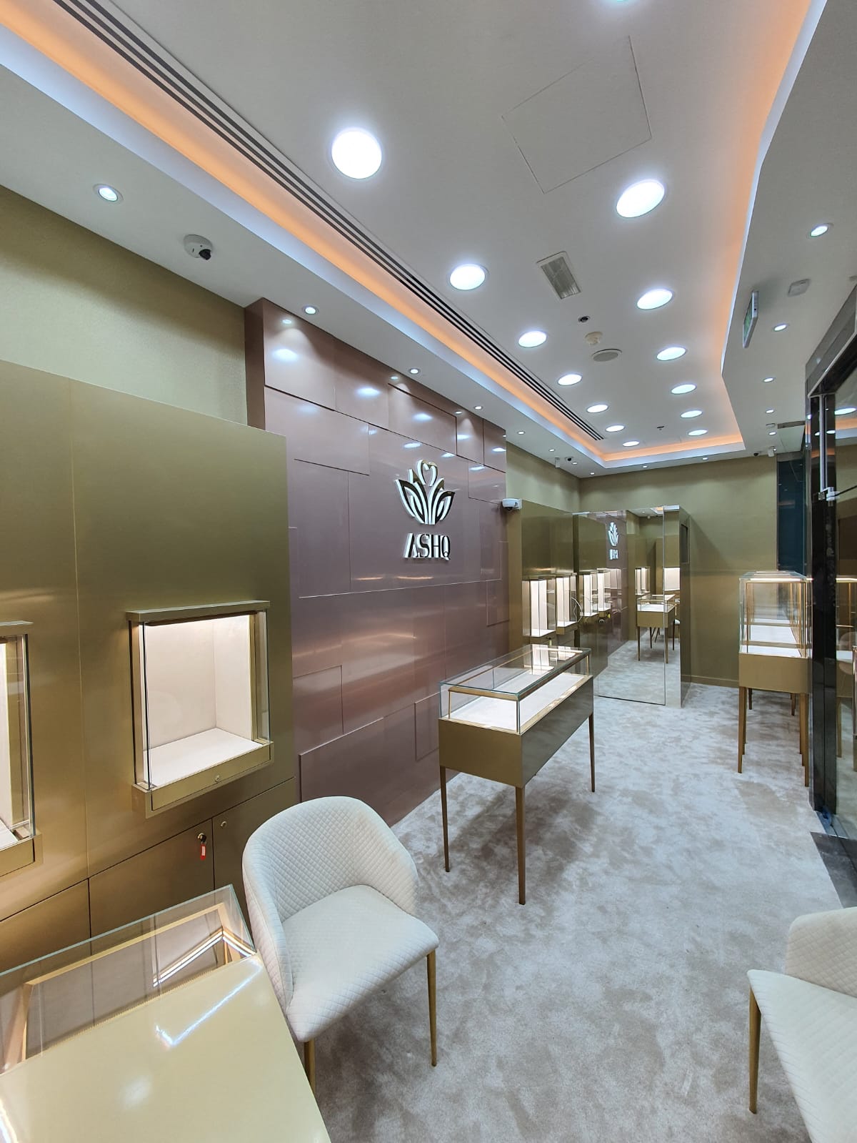 ASHQ Jewellery retail fitout Marina Address Hotel Dubai